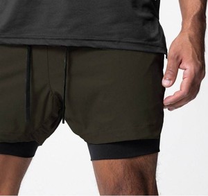 Pantalones Cortos Deportivos 2 en 1 para Hombre, con Logotipo Personalizado, para Entrenamiento, Gimnasio, Verano, Transpirables, con Forro, Ropa de Playa - Product Image 3