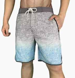 Shorts de Baño para Hombre, Degradado Rosa y Azul, Cintura Media, Cordón Ajustable, Secado Rápido, Estilo Casual, Largo Bermuda, con Bolsillos - Product Image 6