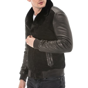 Hot Sale Genuine Men Leather Jacket Slim Fit Men Leather Jacket Customized Jacket With Latest Design - Product Image 1