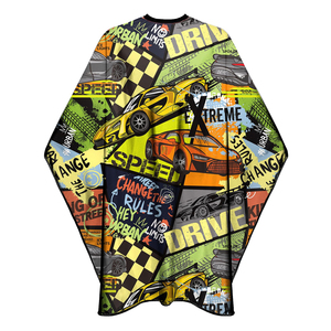 ผ้าคลุมตัดผมพรีเมียมลายพิมพ์ ผ้าคลุมช่างตัดผมกันน้ำ ปรับระดับได้ที่คอ - Product Image 6