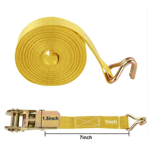 Correas de Amarre Provina de 25 mm, Amarillas, de Poliéster, con Gancho Metálico Resistente, Alta Resistencia a la Rotura, Longitud Personalizada - Product Image 2