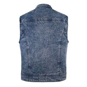 Gilet en jean pour femme, décontracté, couleur unie, boutonné devant, délavage clair, coton, taille haute, coupe ajustée, style automne, respirant, écologique - Product Image 4