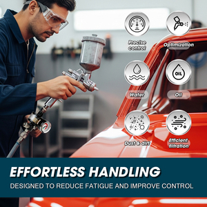 LEMATEC Taiwan-Made Aluminium 1/4" Digital Air Gauge Air Filter Regulator <b>Water</b> Drain Valve for Air Tools Customizable OEM - Product Image 3