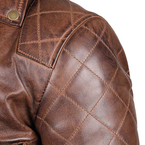 Veste d'hiver pour homme en cuir véritable PU, design personnalisé, cuir de vachette original, écologique, respirante, vente en gros - Product Image 4