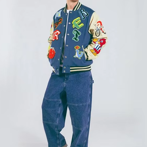 Chaquetas Universitarias de Talla Grande al por Mayor, Chaquetas Varsity Lisas con Logotipo Personalizado, Chaquetas Letterman Lisas para Hombre - Product Image 2