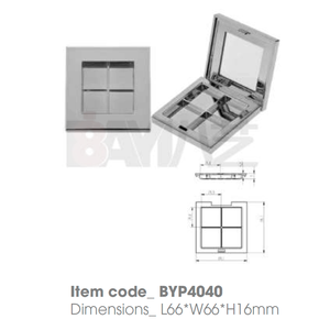 Conteneur compact en plastique vide de luxe avec logo personnalisé pour fard à paupières, blush ou anticernes - Product Image 1