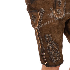 Nuevos Pantalones Cortos Bávaros Tradicionales para Hombre, Lederhosen de Piel de Cabra, Personalizados y Exclusivos para el Oktoberfest - Product Image 3