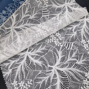 Tela de Encaje Elástica Ligera con Diseño Floral, Nailon y Spandex, 147 cm, Tejido de Punto, Color Personalizado, Diseños Personalizados, Calidad Premium Coreana - Product Image 5