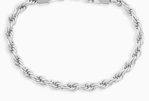 Luxury Silver Plated <b>Rope</b> <b>Chain</b> Bracelet for Women Stainless Steel Twisted Link Bracelet Minimalist Fashion Jewelry Gift - Product Image 2