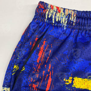 Oem Polyester Embroidery Design Your Own Double Mesh custom Sublimated Men Vintage Custom Basketball <b>Shorts</b> for Summer - Product Image 6
