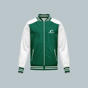 Chaqueta Bomber Deportiva de Satén con Logotipo Personalizado, Chaqueta Universitaria de Béisbol, Chaqueta Varsity Hip Hop de Satén para Hombre - Product Image 3