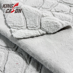 Kingcason Giá Rẻ Giá Nhà Trang Trí Nội Thất Vải Grey Dày Môi Trường Thân Thiện Với Mô Hình Không Thường Xuyên Jacquard Thỏ Lông Thú Khăn - Product Image 4