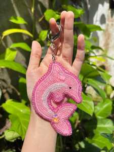 ALI FASHION ART Customized Hand Embroidered Eco-Friendly Felt Woven Fruit Pattern Carabiner Keychain <b>Bag</b> <b>Charm</b> Model AFA-01 - Product Image 2