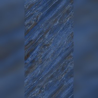 Carreaux muraux en céramique ignifugés de haute qualité, résistants à l'usure, 300x600mm, effet pierre veinée bleu foncé moderne, pour supermarchés et salles à manger