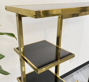 Porte-vêtements en métal doré à 3 niveaux de luxe pour boutique - Product Image 3