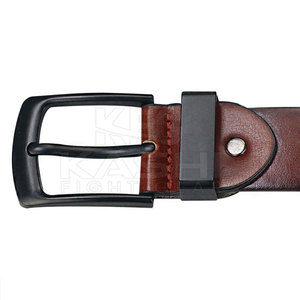 Cinturón de Cuero Vacuno para Hombre, Estilo Moderno, con Hebilla de Cobre, Alta Calidad, Garantía de Durabilidad y Comodidad para Uso Casual - Product Image 3