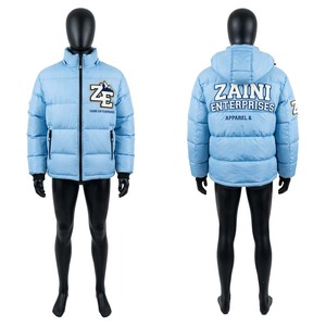 Chaqueta Acolchada de Poliéster Premium para Hombre ZAINI, 220 GSM, Verde, Abrigo de Invierno con Capucha, Resistente al Viento e Impermeable, Teñido en Prenda, OEM - Product Image 1