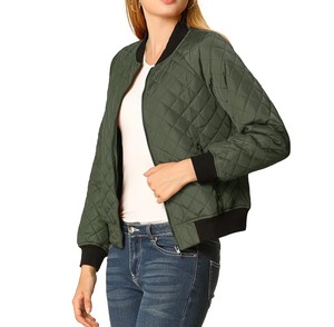 Wholesale Women Bomber <b>Jacket</b> Custom Casual Zip Front <b>Lightweight</b> Outerwear OEM Factory Export Quality Apparel - Product Image 2