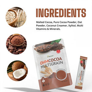 OHMCOCOA, Bebida Instantánea Multigrano a Base de Plantas, Baja en Grasa, Baja en Azúcar, Mezcla de Cereal Natural para Desayuno, Altamente Recomendada - Product Image 4