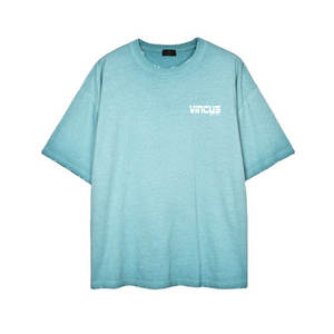 Camiseta transpirable de estilo urbano con estampado, corte holgado, efecto descolorido por el sol, para hombre, muy vendida, 100% algodón, ligera. - Product Image 1