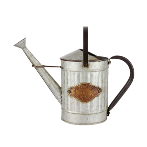 Galvanized Steel Watering Can Vintage Iron Watering <b>Tin</b> <b>Pot</b> Kettle With Long Spout & Comfort Handles For Indoor Outdoor Garden - Product Image 5