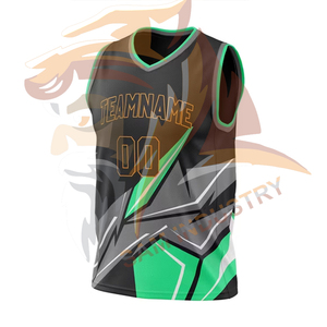 เสื้อบาสเก็ตบอลพิมพ์ลายระบายอากาศได้ดี แบบซับลิเมชั่น สั่งทำได้ตามต้องการ พร้อมป้ายชื่อส่วนตัว โลโก้ส่วนตัว ผลิตจากโพลีเอสเตอร์ 100% - Product Image 6