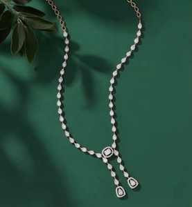 Collier Lariat poire en or jaune 14 carats avec diamant massif cultivé en laboratoire, cadeau élégant de bijouterie fine pour votre partenaire - Product Image 3
