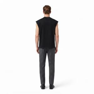Débardeur personnalisé imprimé avec des strass, 100% coton, qualité supérieure, style tendance, sans manches, pour unisexe, vente en gros OEM - Product Image 1