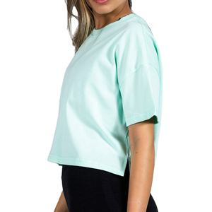 Manufacturer Custom Women <b>Crop</b> <b>Top</b> t Shirt High Quality Custom Cotton Blank Summer Women Cropped T Shirt Casual Streetwear - Product Image 5