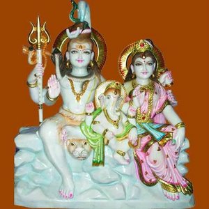 Statue de Parvati en marbre blanc, Statue de couleur blanche - Product Image 4