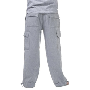 Nouveau pantalon de survêtement cargo pour homme, coupe décontractée à jambes larges, multi-poches, en molleton bouclette épais, idéal pour la gym - Vente chaude - Product Image 5