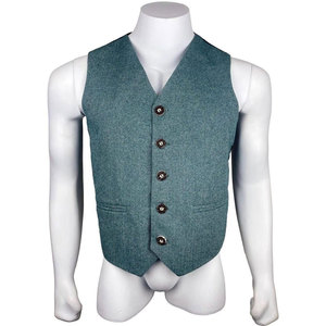 Custom Coated High-quality Scottish <b>Men's</b> Black <b>Tweed</b> Argyll Kilt Jacket <b>Waistcoat</b> Wedding 100% Wool Front Custom Logo Custom - Product Image 3