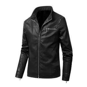 Factory Direct New Custom Genuine Leather Winter <b>Zip</b> <b>up</b> <b>Jackets</b> Men Motorcycle Biker Casual Windbreaker Original Leather <b>Jackets</b> - Product Image 5