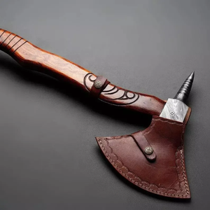 Tête de marteau en acier à haute teneur en carbone de qualité supérieure avec manche en bois de rose et revêtement en cuir et poignée - Product Image 2