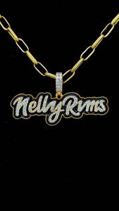 Pendentif lettre en diamant VVS Moissanite émail personnalisé Pendentif lettre nom en argent sterling 925 émail noir glacé Moissanite - Product Image 4