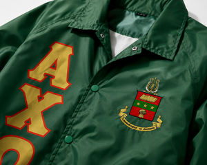 Custom Alpha Mu zeta Line <b>Coaches</b> Jacket Premium Quality Waterproof Omega Chi Beta Delta Theta Epsilon Windbreaker Wholesale - Product Image 3