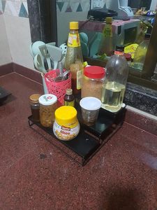 Étagère à épices en métal à 3 niveaux, organiseur de rangement pour bouteilles et bocaux, idéal pour garde-manger et armoire - Product Image 4