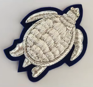 Appliques de luxe brodées à la main avec fil de bouillon, patchs brodés faits à la main pour poches de veste, badges à effet 3D en relief, écologiques - Product Image 5