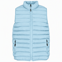 Gilet matelassé d'hiver décontracté à fermeture éclair intégrale, rembourré de duvet, respirant, séchage rapide, col roulé, sans manches, unisexe
