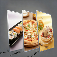 Affiche publicitaire rotative à LED, cadre en aluminium personnalisé, panneau de menu simple face, haute luminosité, forme personnalisée, respectueux de l'environnement