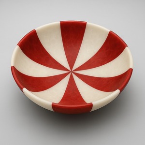 Bol décoratif moderne en résine avec motif tourbillonnant pastel doux pour collections de table élégantes - Product Image 2