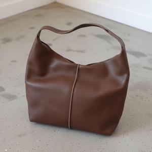 Handmade Brown Leather Hobo <b>Tote</b>, <b>Slouchy</b> Shoulder <b>Bag</b> High Quality Large Capacity Customizable Colors & Logo - Product Image 5