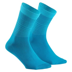 Chaussettes de sport mi-mollet bleu marine rayées respirantes tricotées pour la course à pied, pour adultes, tenue de sport d'été - Product Image 2