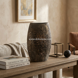Decorative <b>Handmade</b> Ceramic Vase Collection Vintage <b>Pottery</b> Vase for Home Office Hotel Decoration - Product Image 4