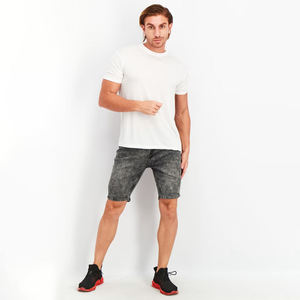 Shorts pour hommes personnalisés, style vintage, pour l'été, en jean baggy, jorts pour hommes, short en jean déchiré taille haute noir pour l'été - Product Image 3