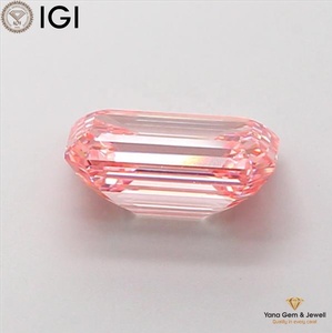 Diamant de laboratoire cultivé CVD de couleur rose vif fantaisie de 2,00 carats, taille émeraude, clarté VVS2, avec certificat IGI, pour bague personnalisée haut de gamme - Product Image 6