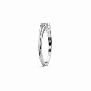 Anillo de Diamantes Cultivados en Laboratorio Luminary Circles, Corte Brillante, 6 Piezas, Oro Blanco de 18K, Lujoso, para Mujer, Certificado IGI, para Venta al Por Mayor y Exportación - Product Image 3