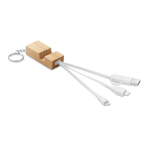 Accessori per telefoni cellulari portachiavi in bambù personalizzabili - Product Image 1