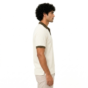 Polo à manches courtes pour homme de haute qualité, couleur unie, tricoté, décontracté, respirant, design personnalisé - Product Image 2