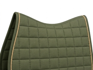 Tapis de selle matelassé vert olive pour chevaux, respirant, pour le saut d'obstacles et le dressage, avec logo personnalisé, fournisseur OEM, exportateur - Product Image 3